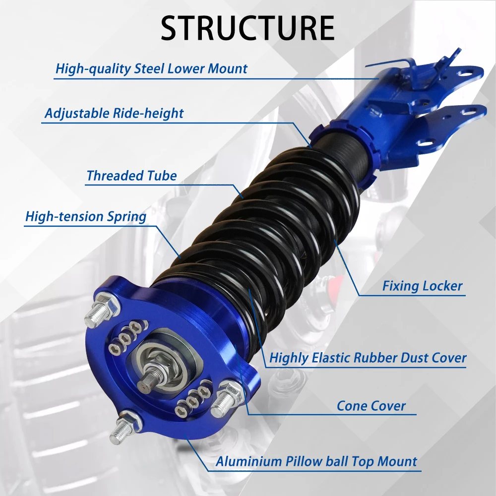 Kit de suspensión Coilovers de altura ajustable, puntales, amortiguador de resorte helicoidal, Kit de descenso para Honda Civic EGR-1101 2006-2011