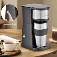 Sokany Powerful Stainless Steel 14Oz Tumbler Combo 750W Single Serve Drip Coffee Maker With Reusable Filter For Coffee Milk Tea