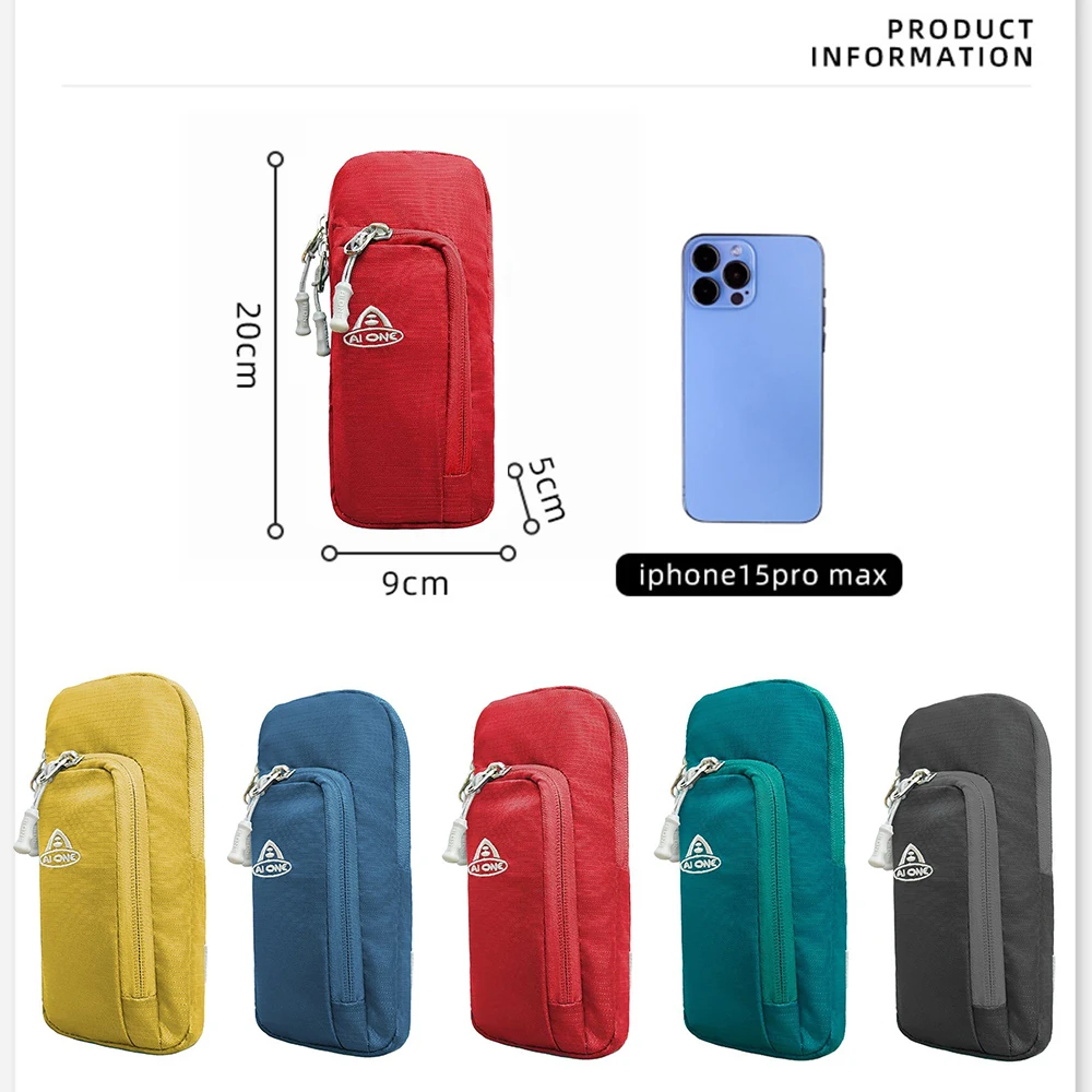Ripstop montierbare Handytasche mit Riemen zum Aufhängen, für Wanderrucksäcke, Fahrräder und Ausrüstung, freihändiger Zugang – Detail 3