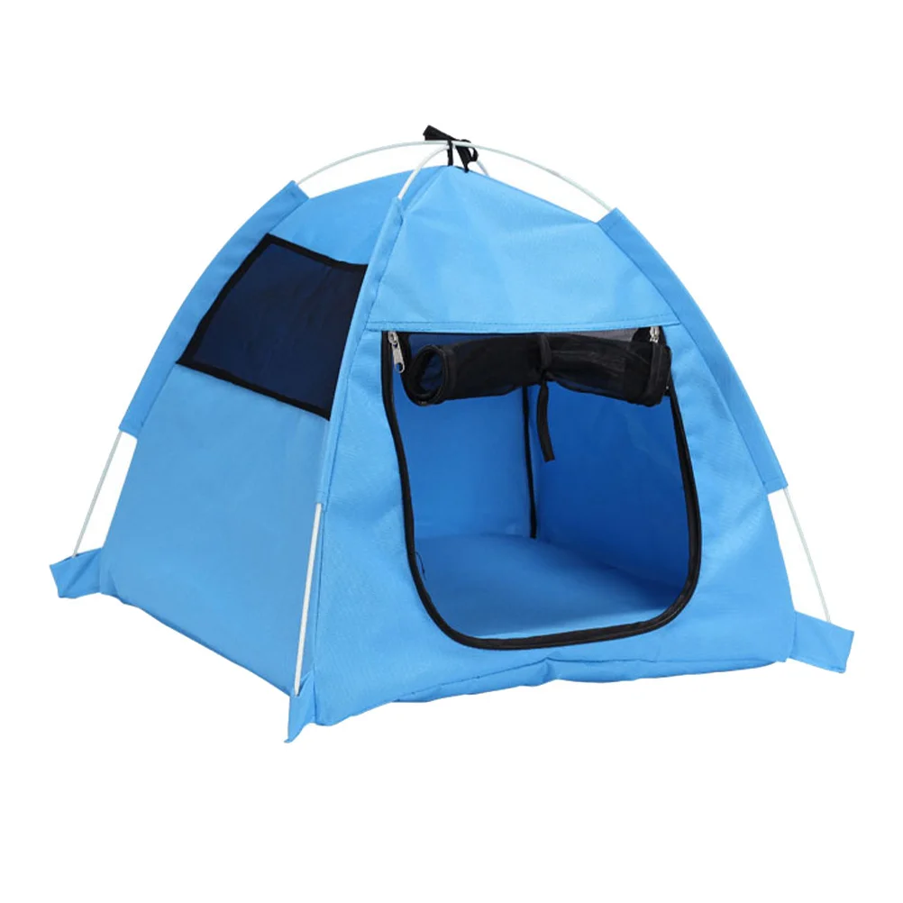 Pet Outdoor Mosquito Proof Tent Zip Folding Shelter Tent House for Dog Cat Comfortable Resting Play Bed Pet Kennel