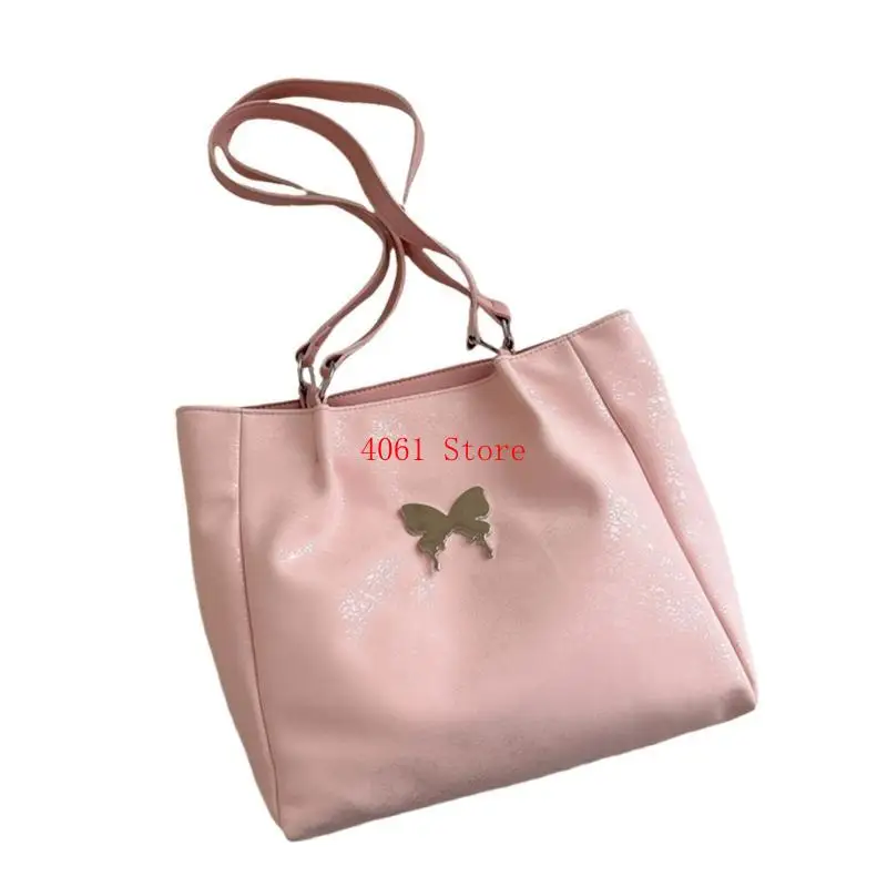 حقيبة يد نسائية على شكل فراشة للإبط من جلد البولي يوريثان، حقيبة كتف بلون سادة، حقيبة تحت الإبط بسعة كبيرة للاستخدام اليومي