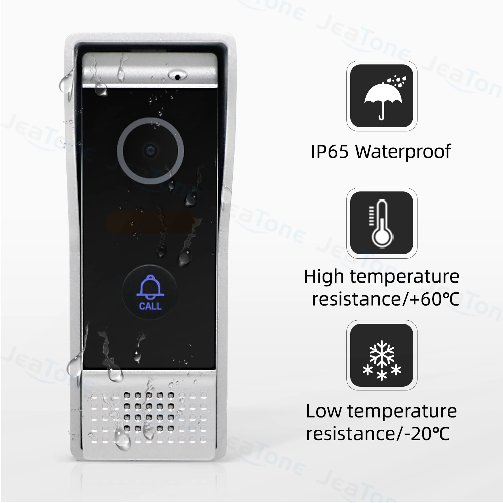 Jeatone Home Video Intercom 1080P-Fhd Video Deurbel Camera Voor Appartement 7 Inch Monitor Ondersteuning One-Key Unlock Tuya Intercom