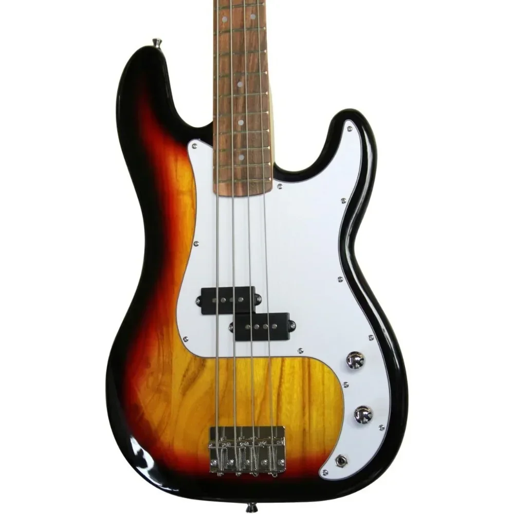 Beginner Series Bass Guitar Bundle with 15-Watt Amp, Gig Bag, Instrument Cable, Strap, Picks, and Polishing Cloth