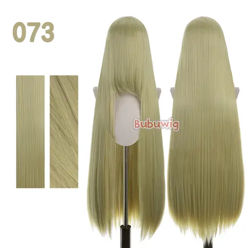 Bubuwig Synthetic Hair 100cm Long Straight Pure Color Cosplay Wigs Over 100 Colors Black White Red Blue Brown Wig Heat Resistant - Image 39
