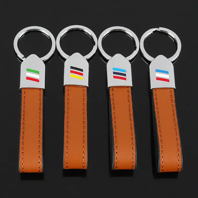 Chaveiro com padrão de bandeira francesa/italiana/alemã, chaveiro para carro, presente masculino, acessórios universais, 1 peça