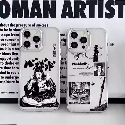 Hot New Vagabond Samurai Phone Case for Samsung Galaxy S25 S24 S23 S22 S21 S20 Note20 FE Ultra Edge Plus 4G 5G Transparent Cover