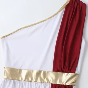 Alte griechische Göttin Romano Toga Cosplay für Männer und Frauen, in einer Schulter gekleidet, Tunika mit Bandana, Prinzessin, alt 11 Hauptverkaufsbad Griega - №4