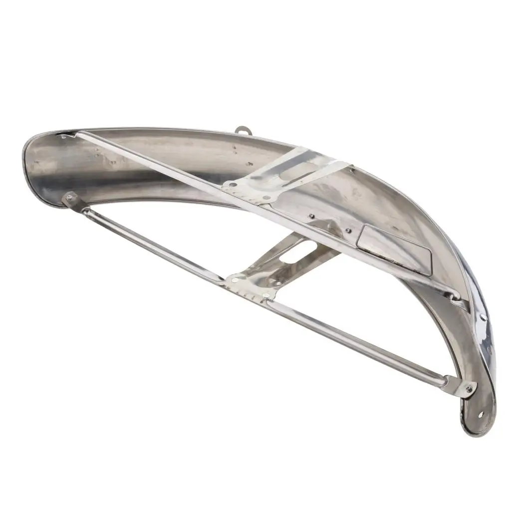 Chrome Front + Rear Mudguard Metal Steel for CG125 (58cm+55cm) image 3