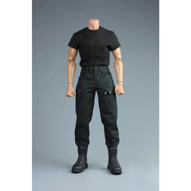Acessório de soldado escala 1/6, camiseta, calças de combate, calças militares, modelo de roupas para figuras de ação de 12 polegadas, acessórios corporais