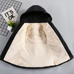 Winter Girls Princess Coat Keep Warm Thicken Kids Jacket Hooded Zipper Fur Collar Outerwear Children's Clothing 4 5 6 8 10 Years
