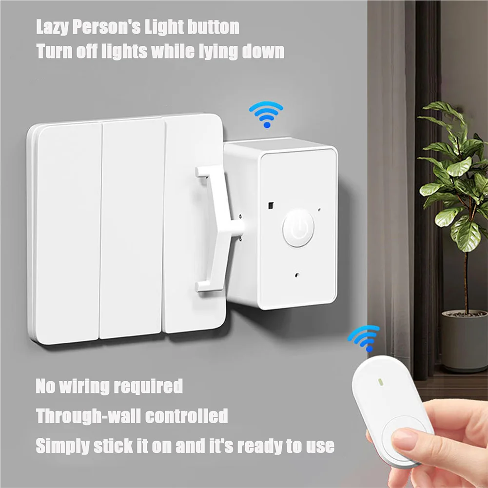 Wireless Finger Robot Remote Control Button Pusher for Automatic Pressure Control with 20m Range and Peel-and-Stick Design