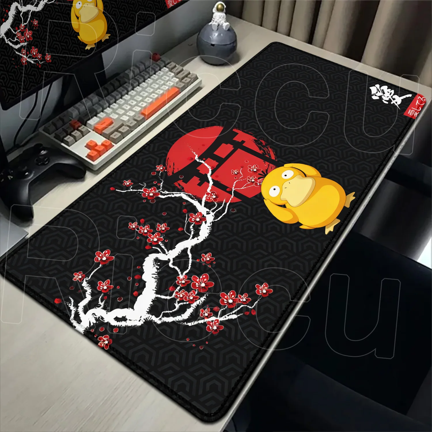 Cute Mouse Pad Pokemon Bulbasaur Psyduck Squirtle Gengar Charizard Anime Gaming Mousepad Large Non-slip PC Computer Keyboard Pad