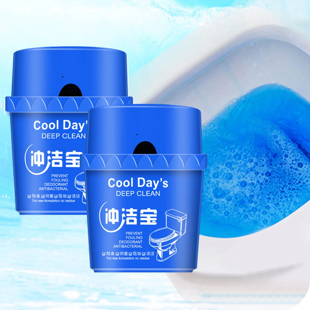 Powerful Toilet Bowl Cleaner Drain Tank Tablet Freshener Deodorization Stain Remover House Bathroom Blue Bubble Cleaning Tools