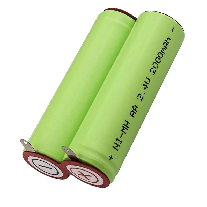 High Capacity Rechargeable Battery Pack AA 2.4V 2000mAh Compatible with Philips Norelco , Remington Shaver Models and Others