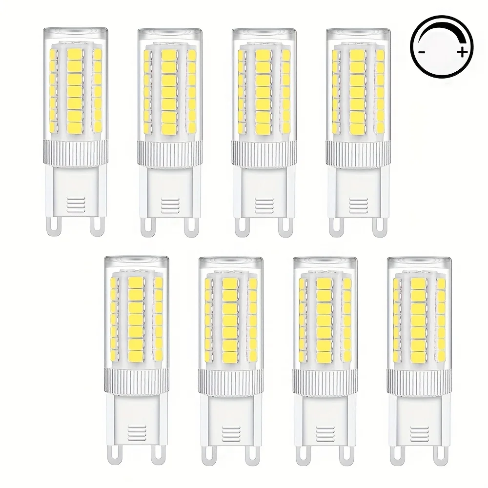 8X G9 LED bulb dimmable 5W 7W 9W 12W 15W 18W 220V flicker-free 360° beam angle, household lighting bedroom living room 450LM