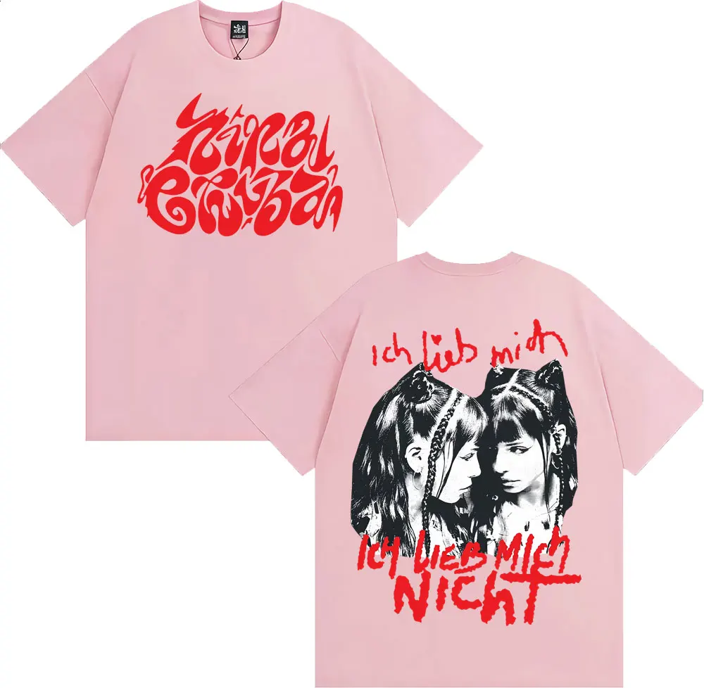 Ich Lieb Mich Nina Chuba 2025 ألبوم جولة تي شيرت الرجال الملابس النسائية خمر موضة تي شيرت 100% القطن تي شيرتات قصيرة الاكمام #5