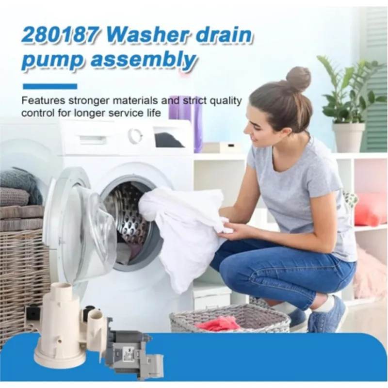 B82B-280187 / 8181684 Front-Load Washer Drain Pump Filter Assembly - Compatible For Whirlpool Duet, Maytag Epic