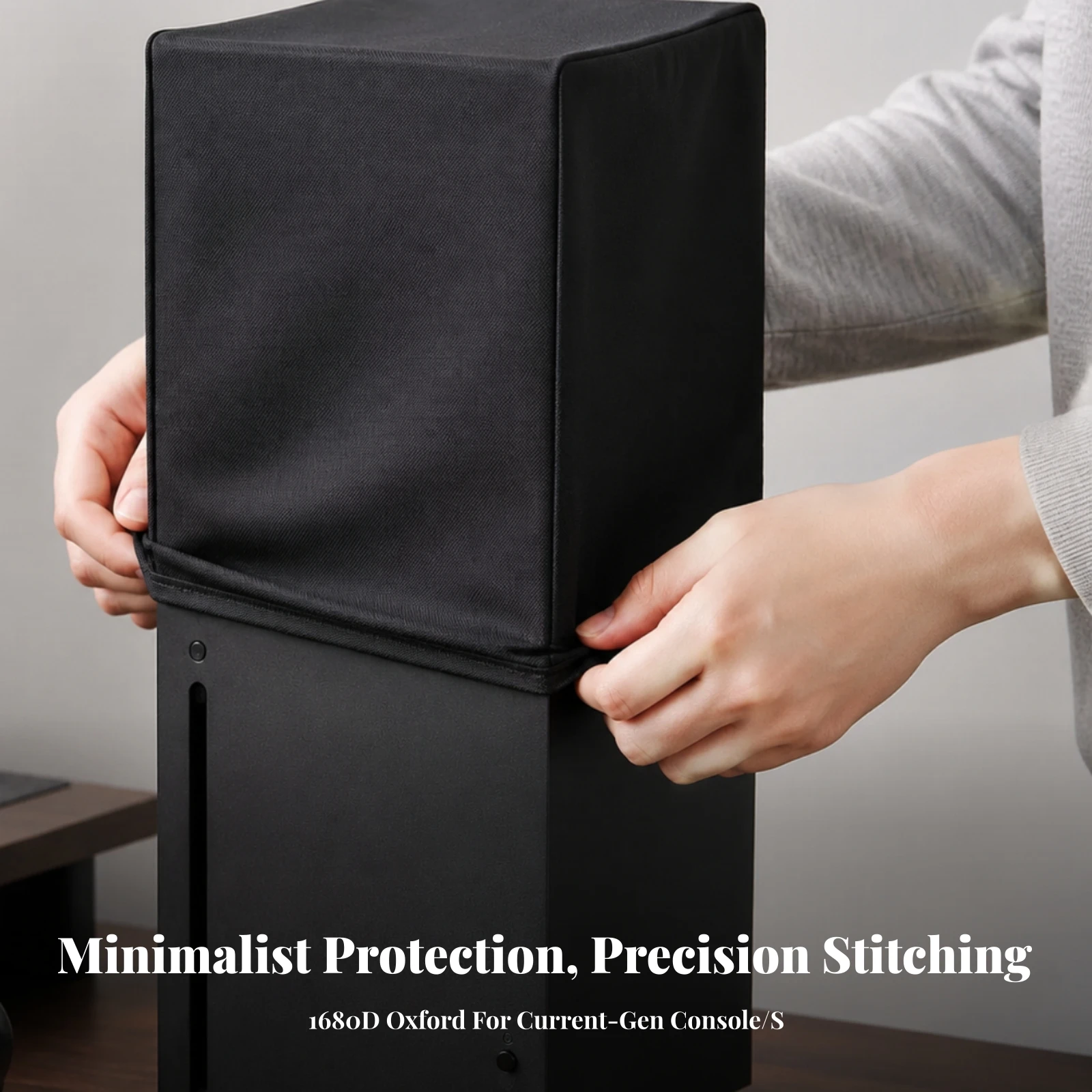 Game Console Dust Cover Easy to Install Vertical Console Cover with Rear Opening Oxford Cloth Console Protector Lightweight