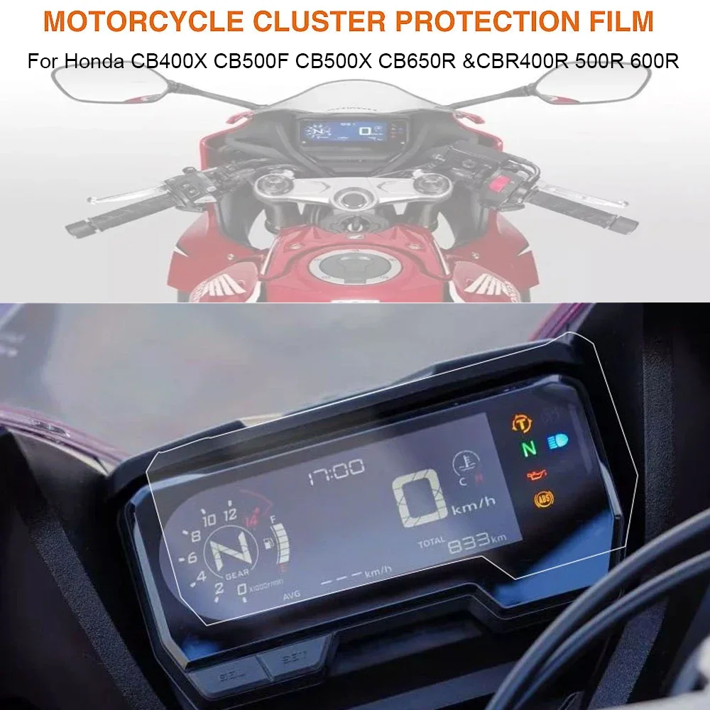 

For Honda CB400X CB500X CB500F CB650R CBR400R CBR500R CBR650R 2019 - 2023 Instrument Protective Film Dashboard Screen Protection