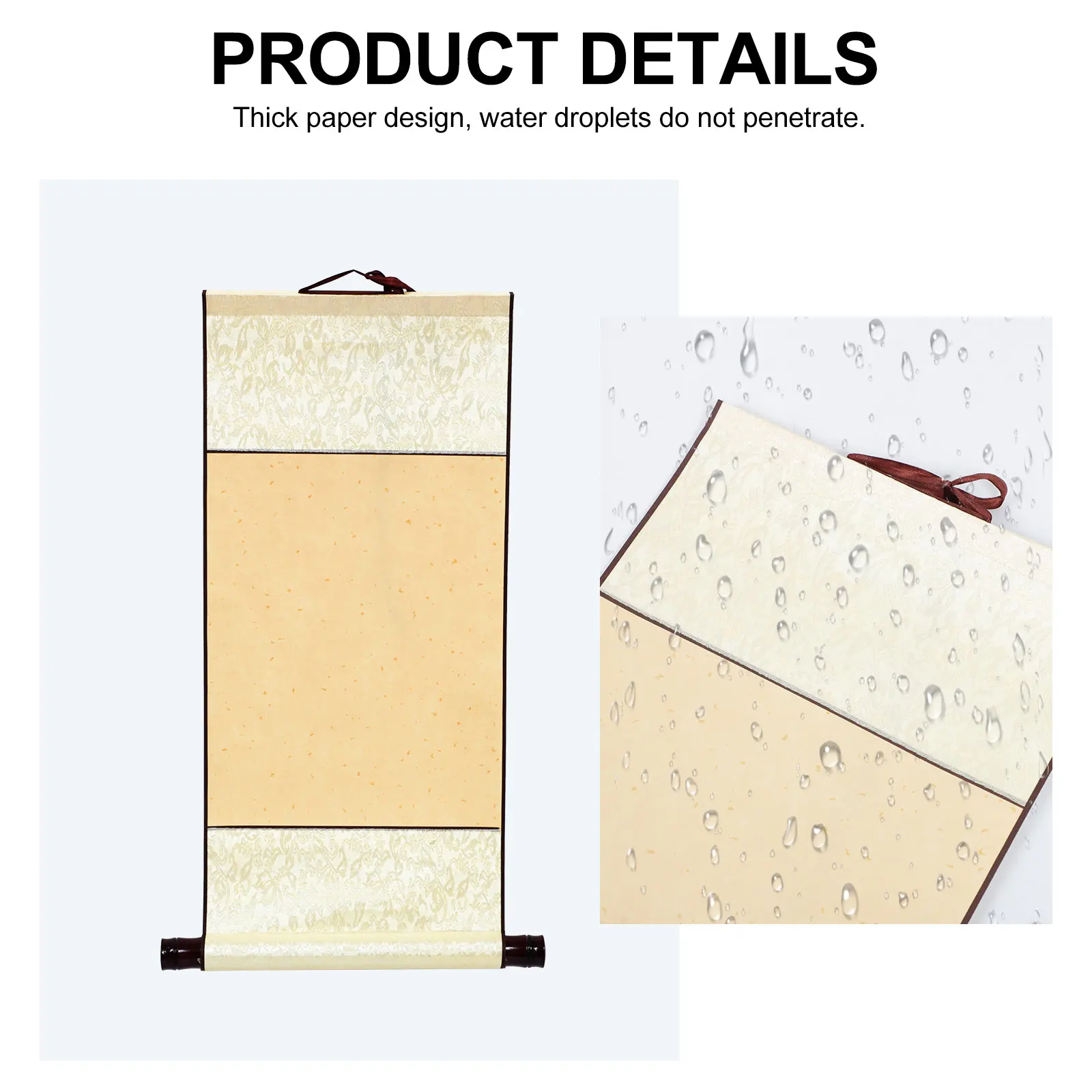 

Blank Rice Paper Scroll 27x53cm Mini Vertical for Chinese Painting Calligraphy Kids DIY Art Work Long Lasting