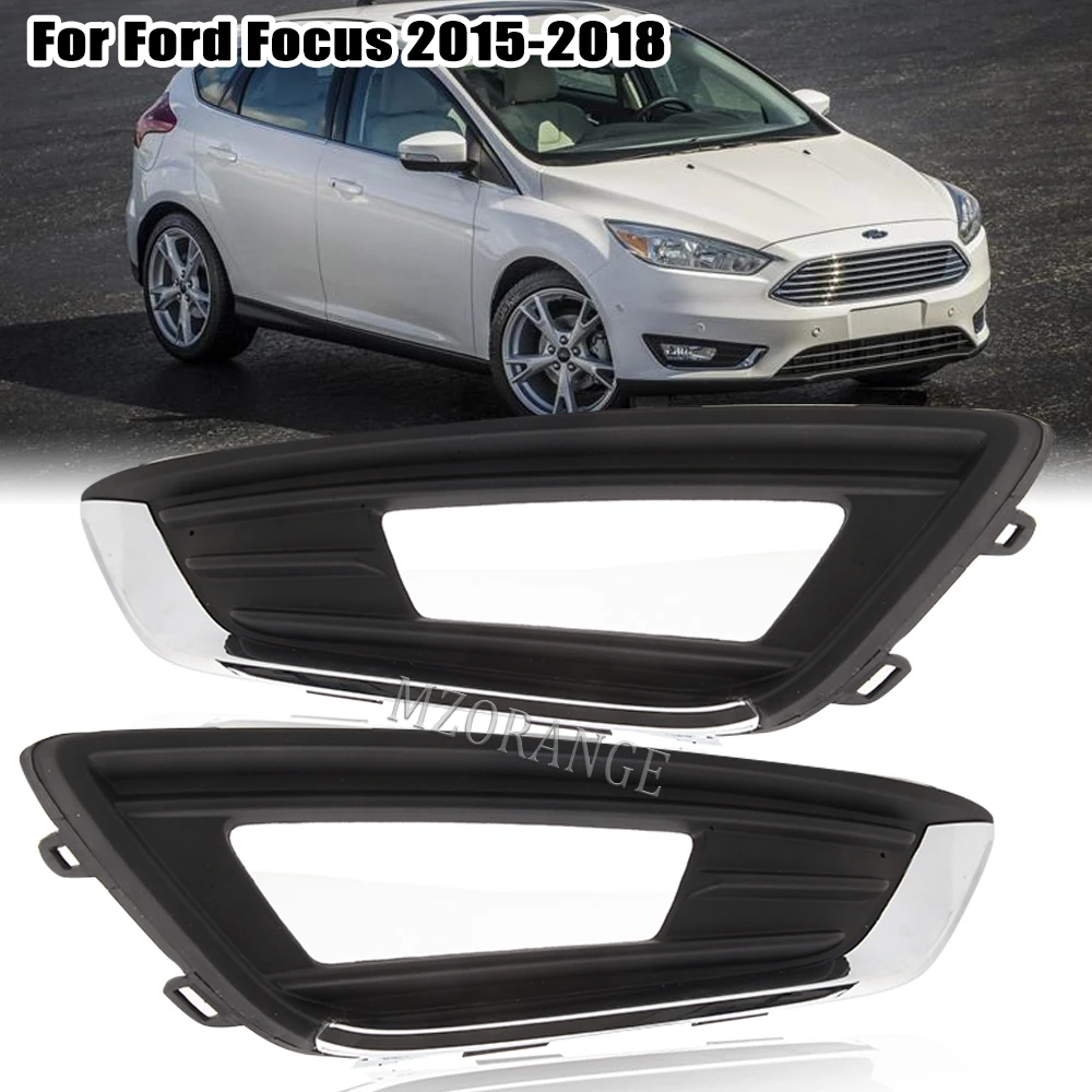 Car Front Fog Light Cover Headlight Frame For Ford Focus MK3 2015 2016 2017 2018 Fog Lamp Grill cover Car Accessories