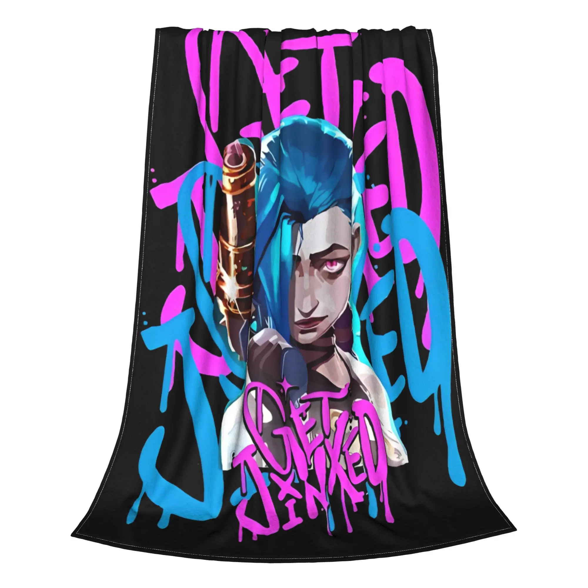 Arcane Jinx game lover fans  Accessories Blankets Soft Coral Fleece Plush  Throw Blankets Relax Plush Thin Quilt