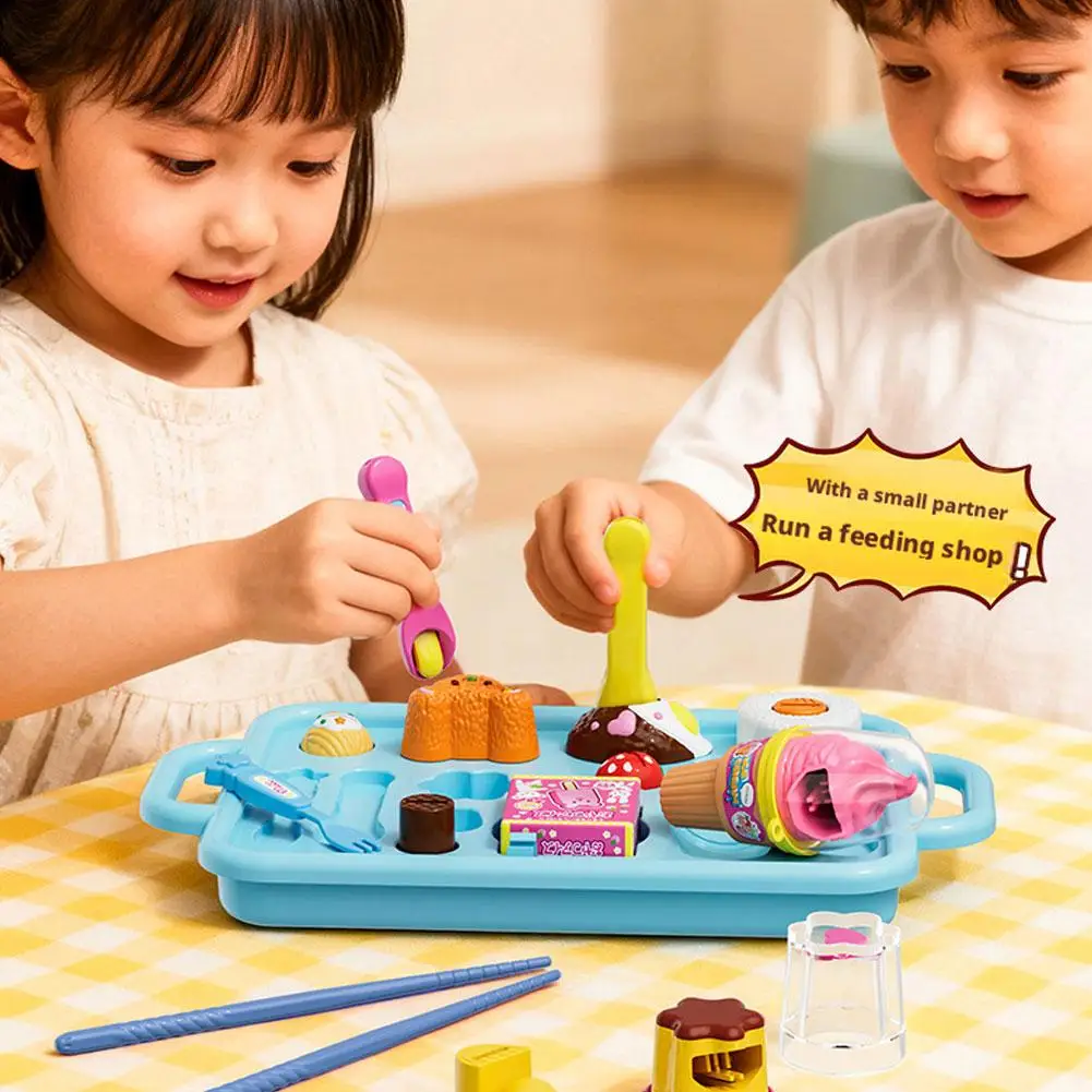 Pudding Feeding House Toys,Early Education Lunch Box Pudding Toy,Children's Pudding Feeding Toy,Children Pretend Play Set Gifts