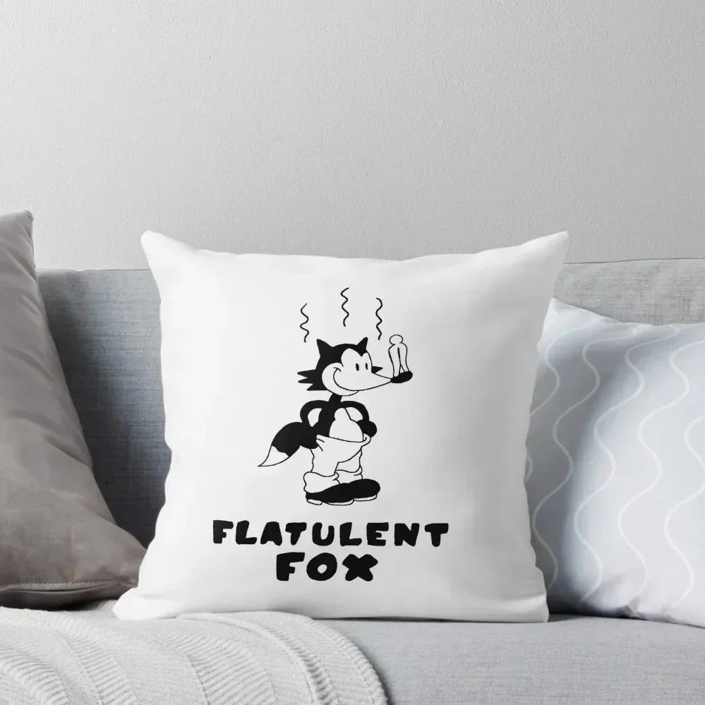 

Flatulent Fox White Throw Pillow Cushion Covers For Living Room Decorative Cushion Cover Plaid Sofa Sofa Cushions Covers pillow