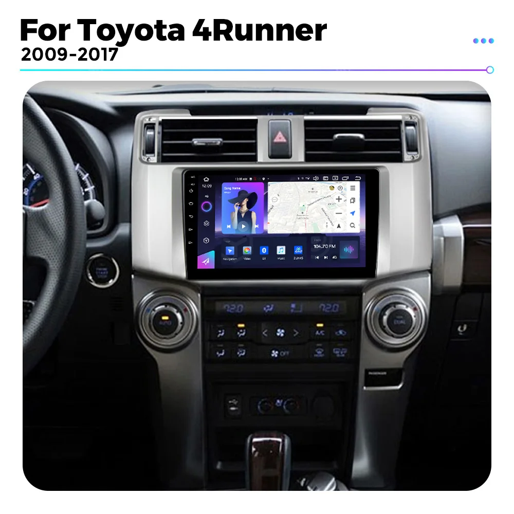 Android 13 Car Radio for Toyota 4Runner 2009-2017 9inch Multimedia Player for Carplay Auto 8 Core 4G LTE WIFI BT5.0 GPS DSP RDS