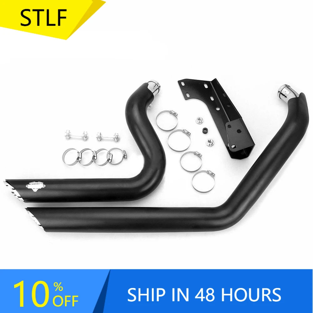 

STLFMotorcycle Exhaust Mufflers for Harley Iron 883 Sportster Xl883 Xl1200 2014-up Short Shots Exhaust Pipes for Harley