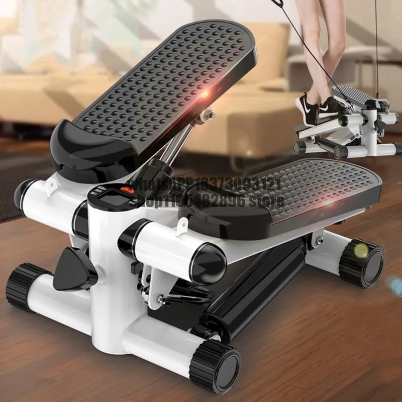 Mini Stepper Pedal Stepper  Twist Stepper Machine LED Display Slimming Treadmill with Pull Rope Exercise Equipment