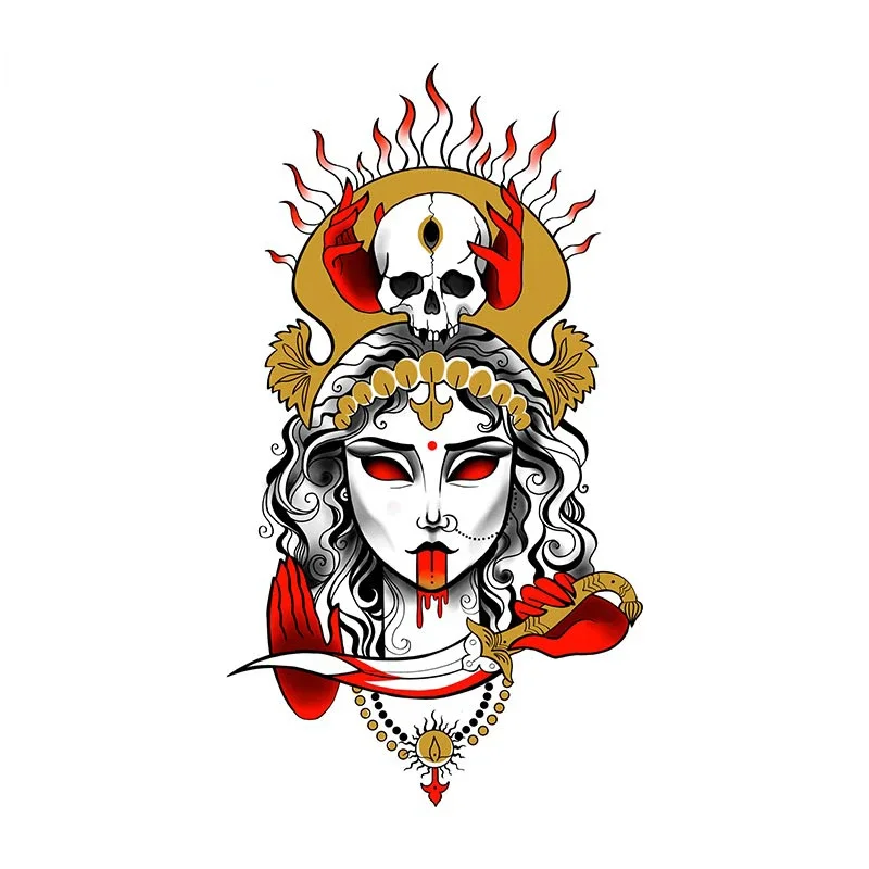 Hindu Goddess Kali God Emblem Stickers for Car Room Wall Bicycle Motorcycle Laptop Truck Table Off-road Decal Accessories