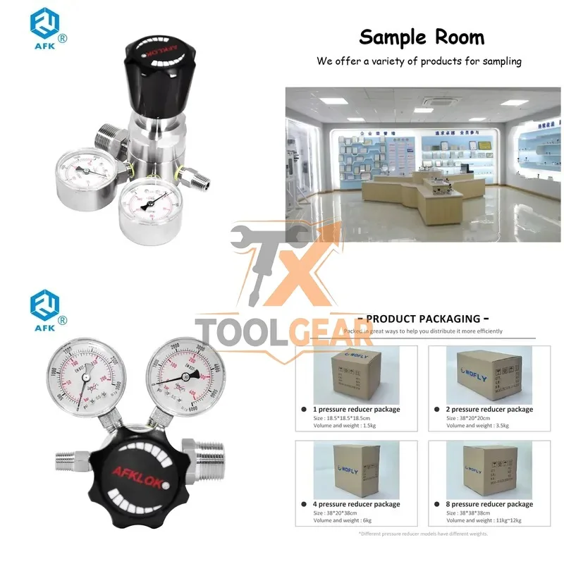 2026hotsale* AFK R41 Stainless Steel High Pressure 6000PSI Nitrogen Nitrogen Dioxide Helium Regulator
