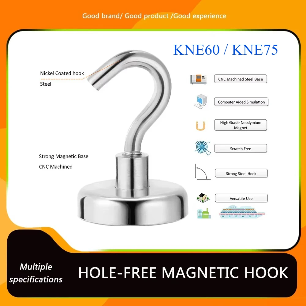 

E60/E75 Strong Magnetic Hooks Practical Load Bearing Hook Multi-Purpose Storage For Home Kitchen Bar Storage Key Hanging