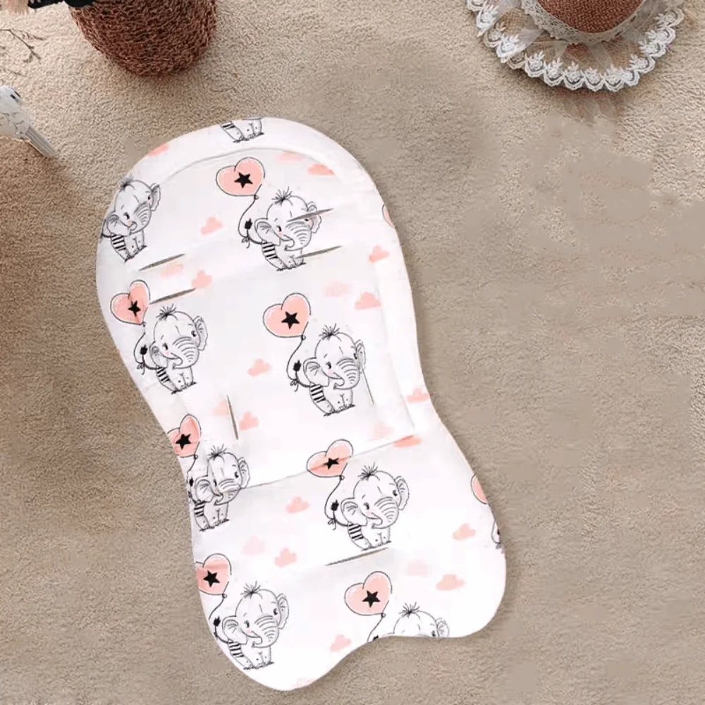

Washable Soft Baby Stroller Cushion Comfortable Cartoon Printed Baby Pram Seat Mat Breathable Car Seat Dining Chair Cotton Pad