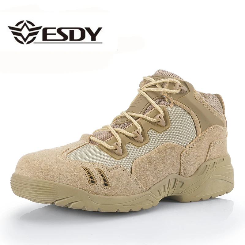 

Армейские ботинки из натуральной кожи 2025 года, мужские военные ботинки для пустыни, мужские осенние дышащие ботинки, ботильоны Botas Tacticos Zapatos