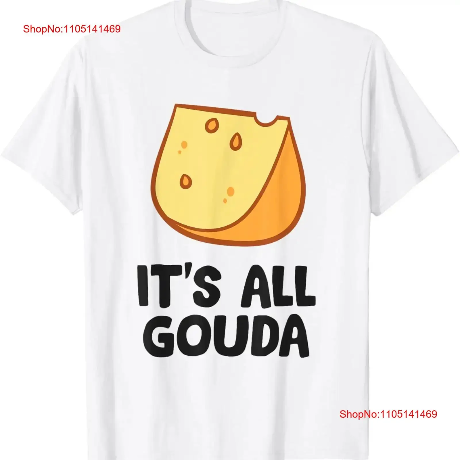 Lustiges Cheese Lover It's All Gouda T-Shirt im Vintage-Stil, gewaschen, stilvoll, bequem, Designer-Kleidung, weiches Unisex-Top für den Alltag