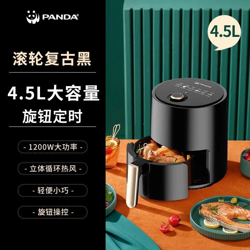 Panda 4.5 liter Air Fryer rumah bebas minyak mesin Chip kesehatan Oven listrik cerdas waktu hadiah Bakeware resep