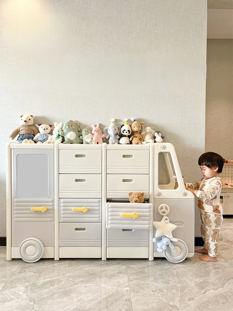 Children's Toys Storage Rack Storage Box Cabinet Storage Locker Baby Toy Rack Floor Organizing Cabinet Super Load-bearing Force