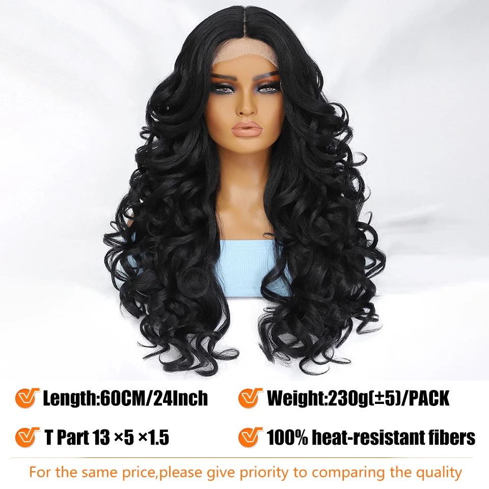 ブロンドレースフロントウィッグ合成13x5x1 Tパートレース女性用ウィッグ24インチピンクホワイトブロンドブラックレースウィッグベビーヘア付き女性用