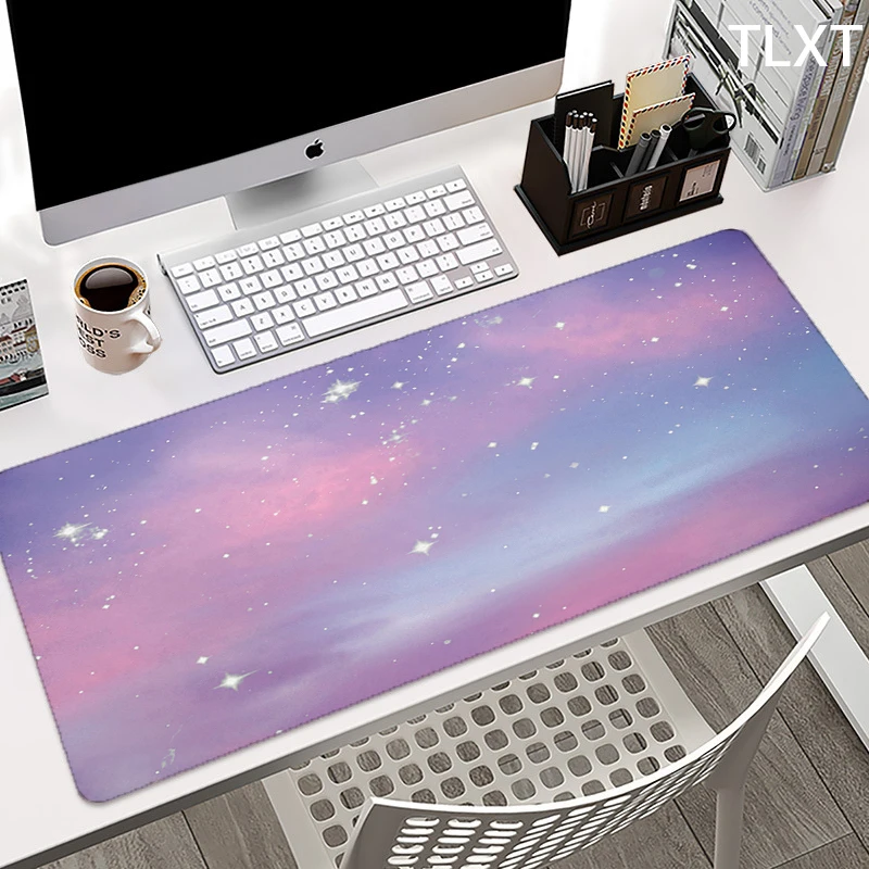 

Cute Sky Art Mouse Pad Gaming Mousepad Mat Gamer Mouse Mat Keyboard Mat Desk Mat Carpet Mausepad XXL 900x400 For Laptop Pad