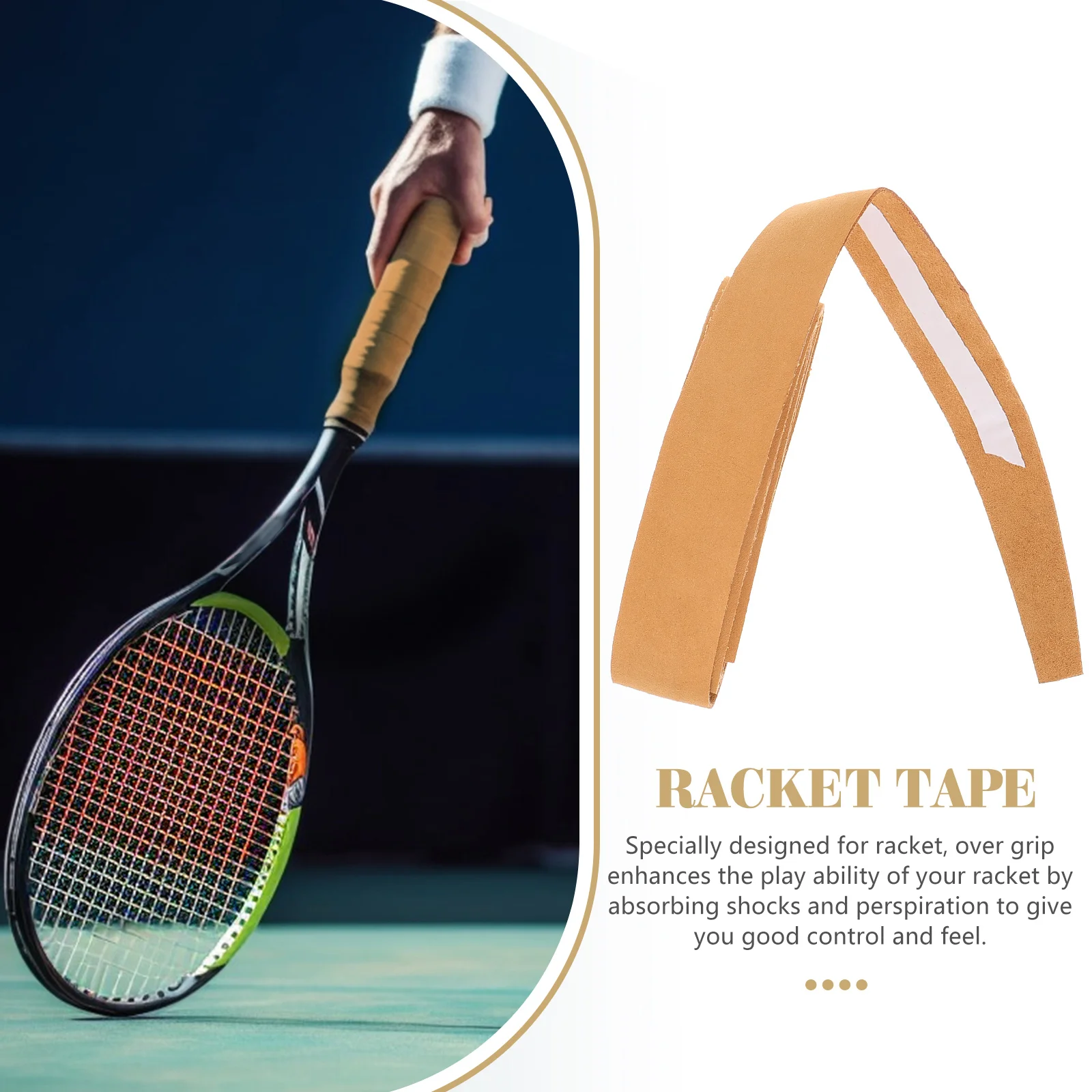 

Tennis Racket Grip Tape Anti-Slip Overgrip For Badminton Racquet Handle Wrap Shock Absorption Sports Supplies