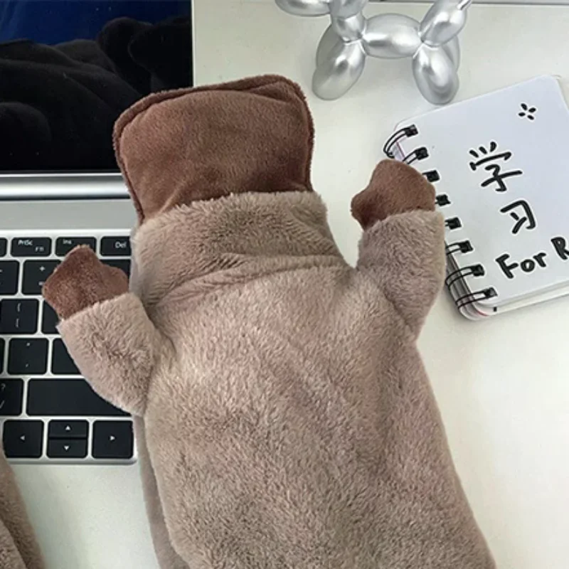 

Милый мультяшный чехол-карандаш, косметичка, плюшевая сумка для ручек, большая вместительная многофункциональная сумка для хранения, школьные принадлежности