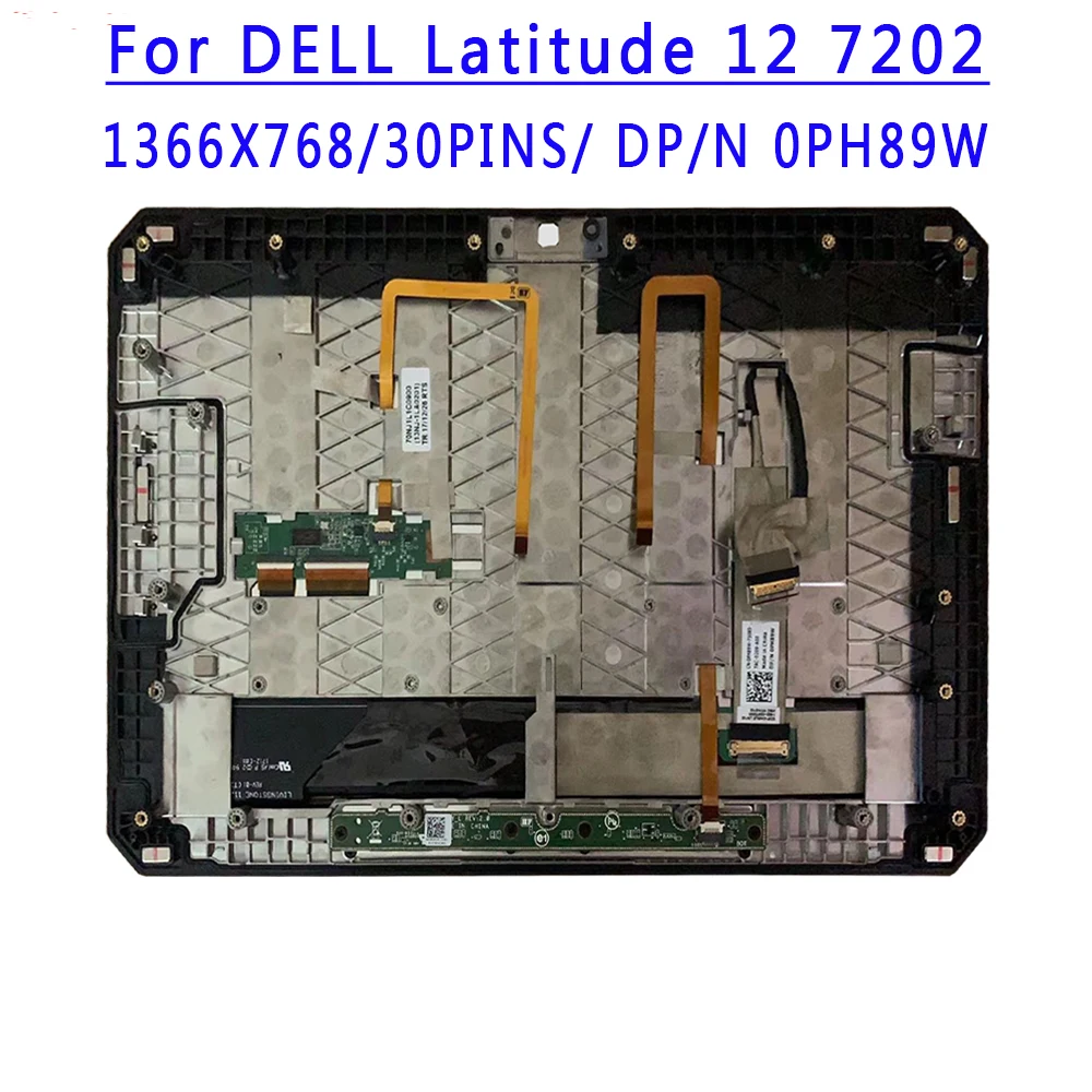 DP/N 0PH89W PH89W 11.6 inch 1366x768 HD 30PINS EDP 60HZ LCD Screen Assembly With Touch For Dell Latitude 12 7202 12-7202