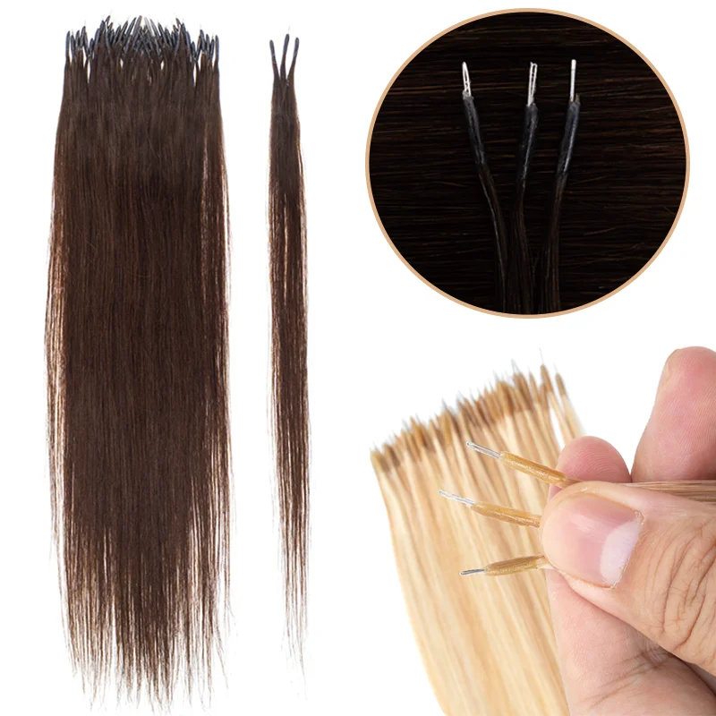 18 Zoll lange, glatte Nano-Echthaarverlängerungen, ultra-seidig, unsichtbar, weiche, geschmeidige Textur für Frauen, tägliches, lässiges Styling, für mehr Haarlänge und reichhaltiges Volumen, 50