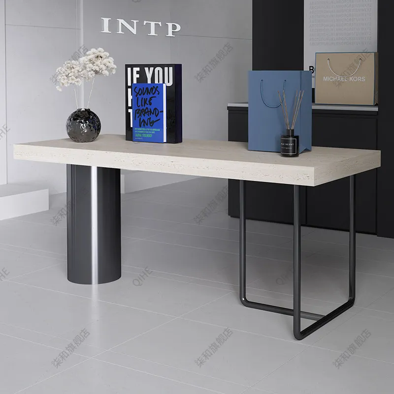 Clothing store Stainless steel Nakajima Taiwan water table Roman cave stone display table Buyer store Product storage table