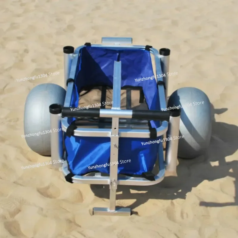 High Quality Fishing Cart With Balloon Wheel Light Weight Aluminum Deluxe Outdoor Traveling Fishing Carts