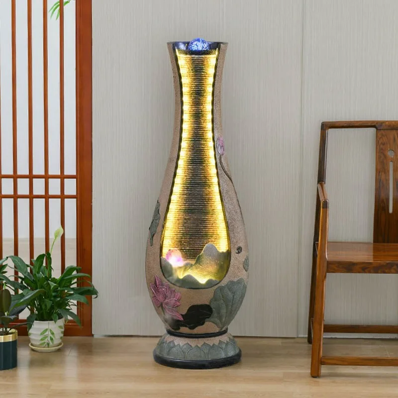 New Chinese Style Flowing Ornaments Entrance Hall Living Room Fountain Circulating Water Landscape Decoration