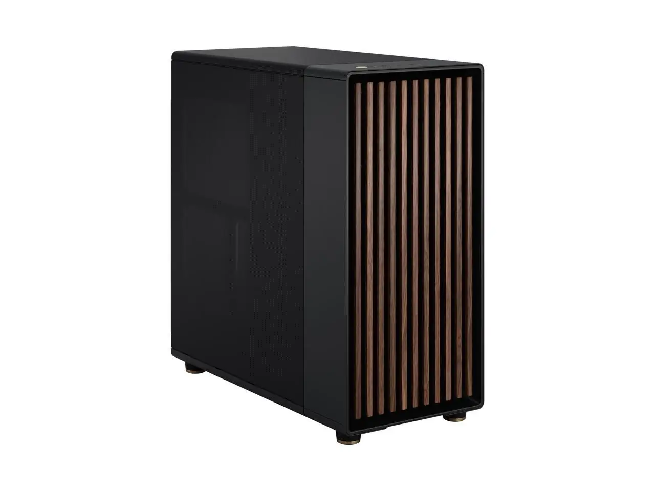 Fractal Design North XL ATX mATX Mid Tower PC Case - Charcoal Black Chassis with Walnut Front and Mesh Side Panel - FD-C-NOR1X-01