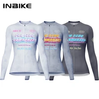 INBIKE-Camiseta de ciclismo para mujer, ropa de ciclismo transpirable de manga larga, camisetas de secado rápido para bicicleta de carretera con bolsillos, primavera y verano